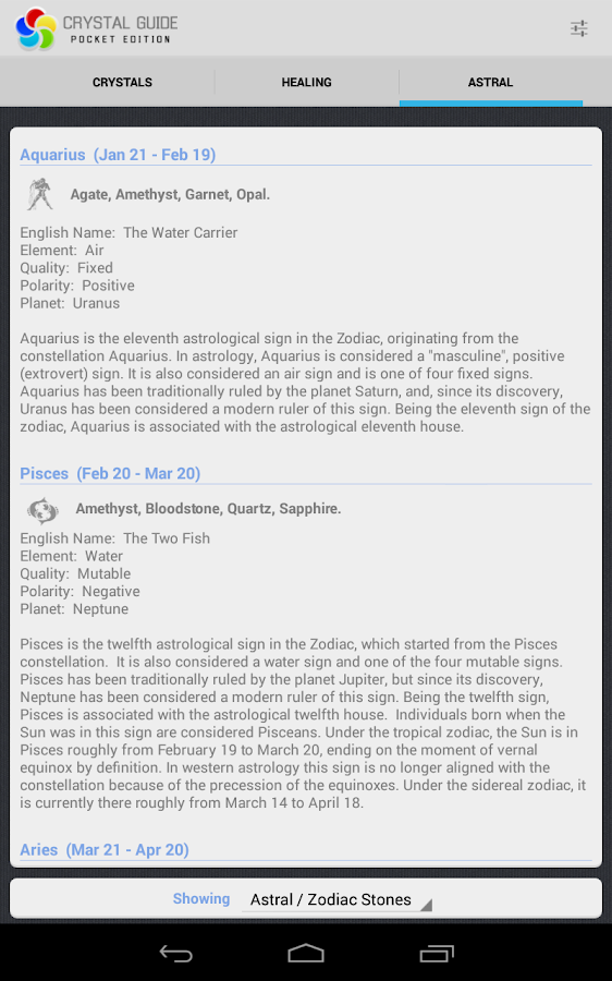 Crystal Guide Pocket Edition Android Apps on Google Play