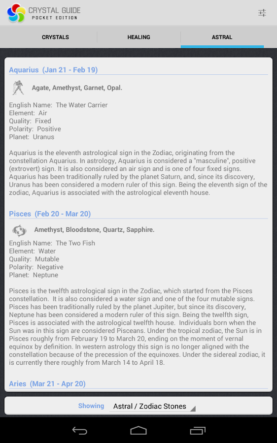 Crystal Guide Pocket Edition - Android Apps On Google Play