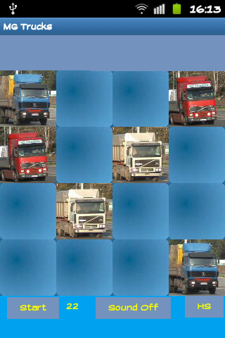 Trucks Hard Memory Game