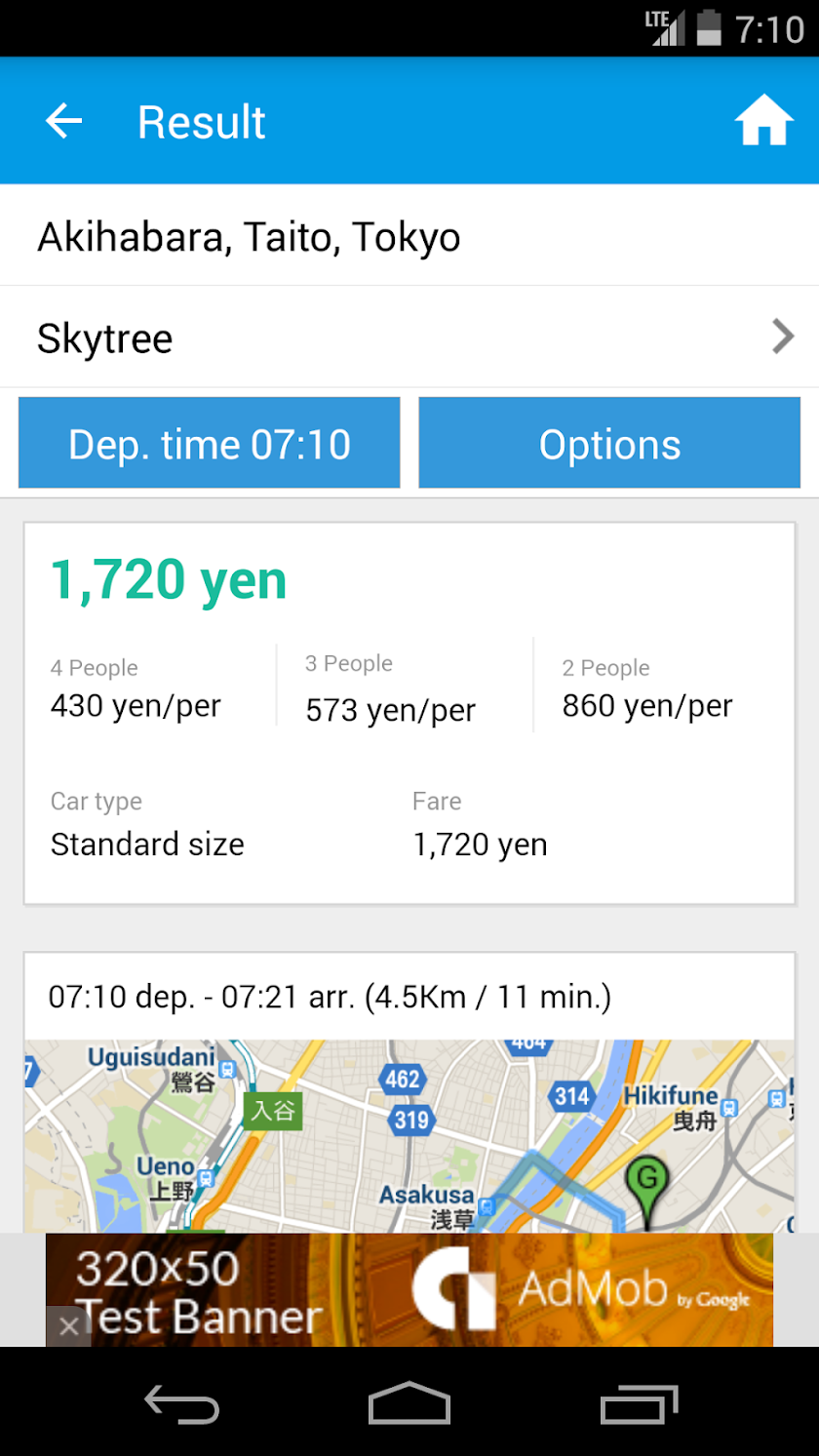 Taxi fare calculator taxideco Screen 2