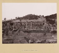 Ruïnes van de palaestra en het Philippeion in Olympia