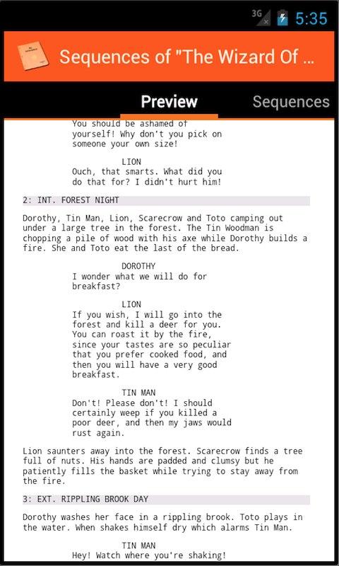 MyScreenplays Pro Screen 3