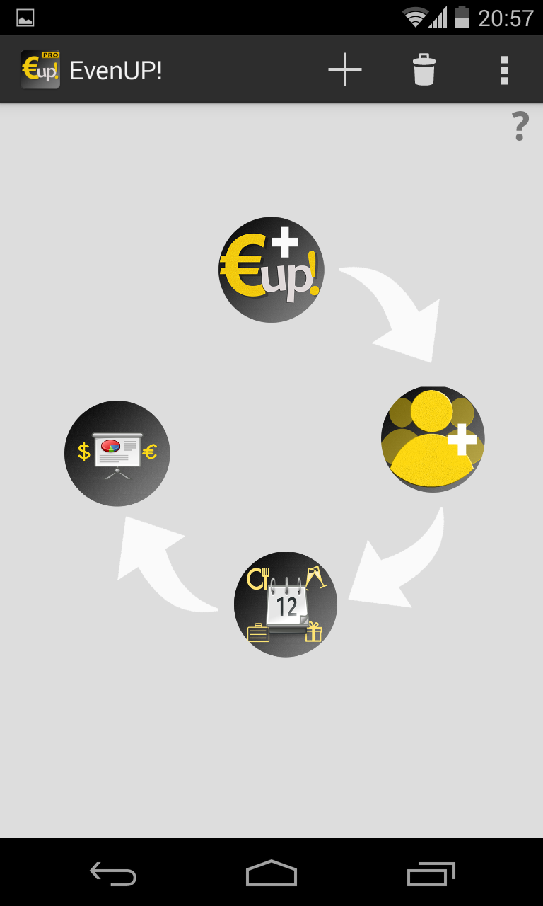 Android application EvenUP! Pro screenshort
