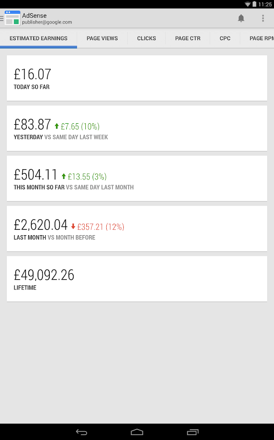 Google AdSense - screenshot