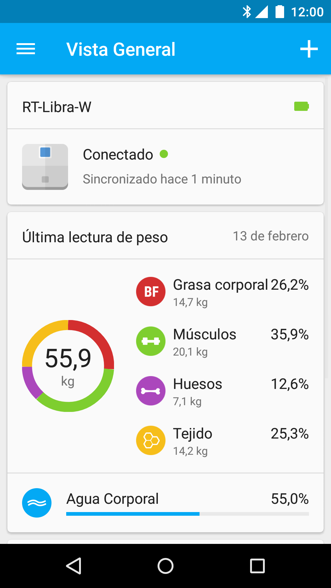 Android application Runtastic Libra Weight Tracker screenshort
