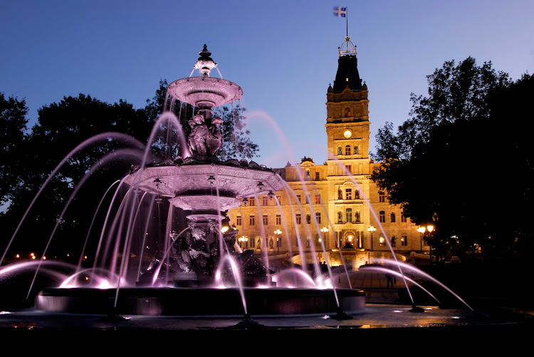 The Fontaine de Tourny in front of Quebec's Parliament.