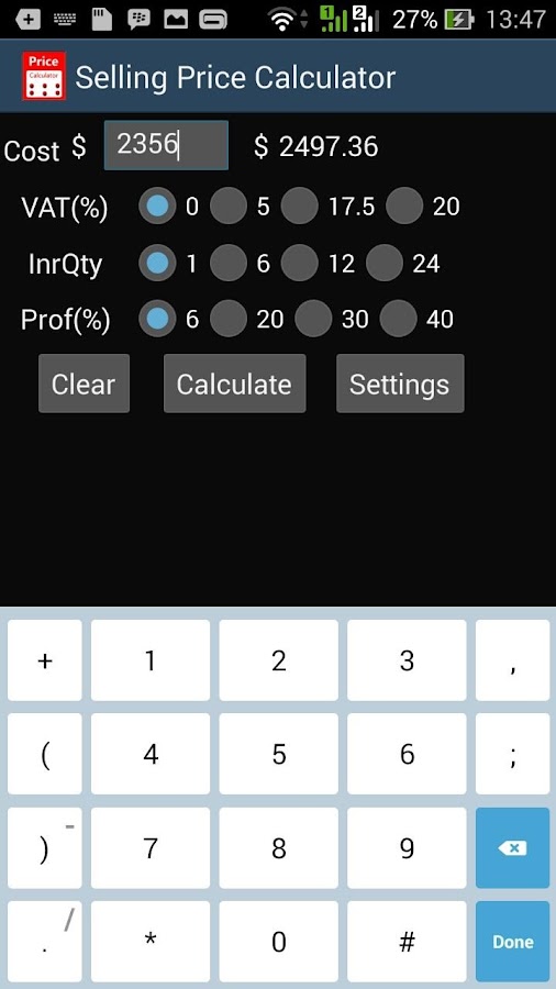 Selling Price Calculator Android Apps on Google Play