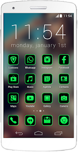 Download Luxicons Neon Green & Black APK for PC