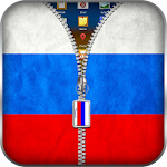 Russia Flag Zipper Lock Apk