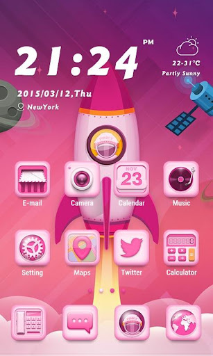 Pinky Rocket Theme