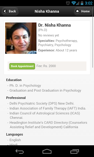 Dr Nisha Khanna Appointments