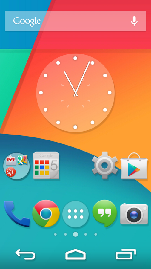 KitKat 4.4 Launcher Theme - screenshot