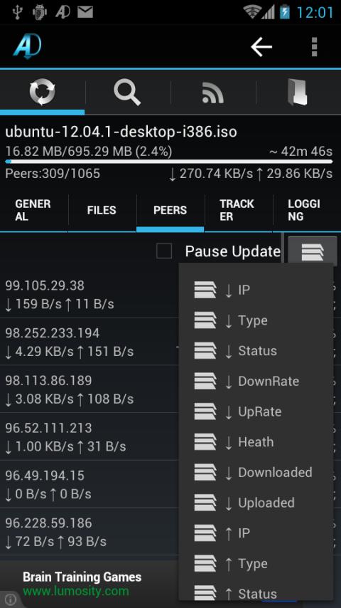 aDownloader Android