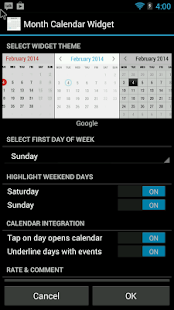 download Month Calendar Widget free