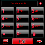 GO Contacts Black & Red Theme Apk