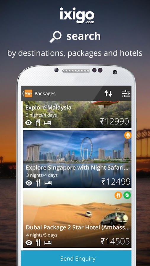 ixigo flights hotels packages - Android Apps on Google Play