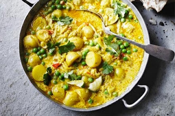 Pea & new potato curry