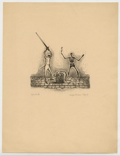Illustration to The Ancestress: Dance of Death. - Steiner-Prag, Hugo