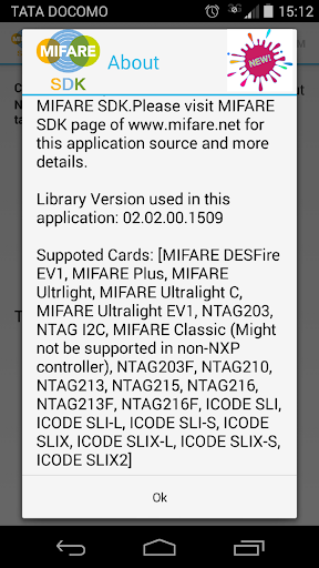 MIFARE SDK Sample App