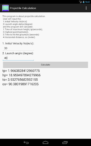 【免費教育App】Projectile Calculation-APP點子