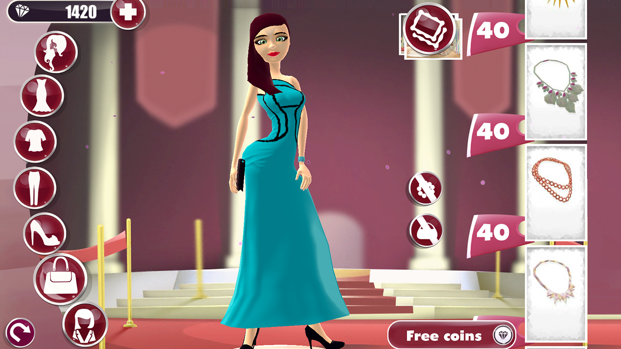 Red Carpet 3D Dress Up Game - screenshot