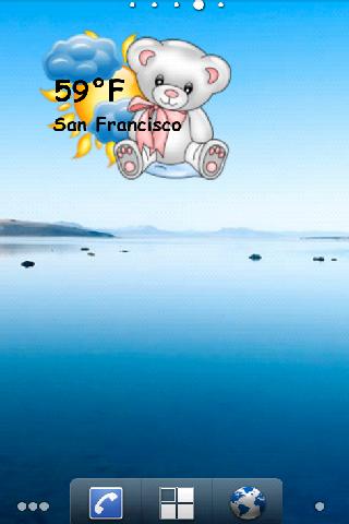 Teddy Bear Weather Widget Screen 2