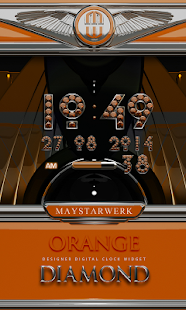 Free Digi Clock Widget Orange Diamo APK