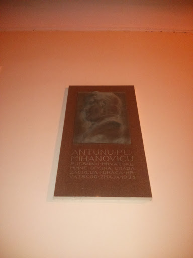 Antun Pl. Mihanović Plaque
