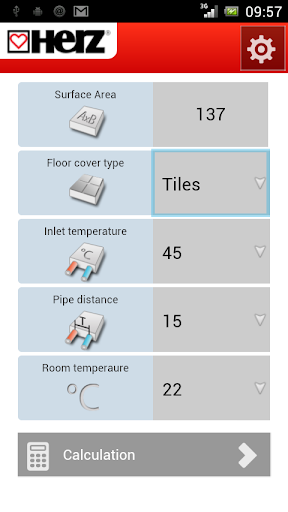 HERZ FBH - Floor Heating Calc