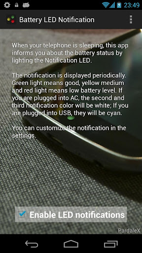 Battery LED Notification
