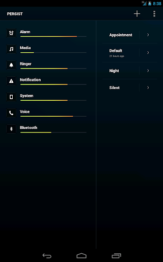 Android APK : Persist  ( Volume Control )