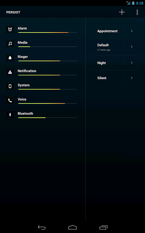 Persist + Volume Control - screenshot
