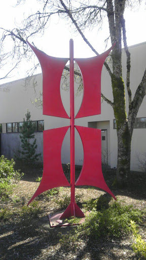 Red Sculpture at Post Office