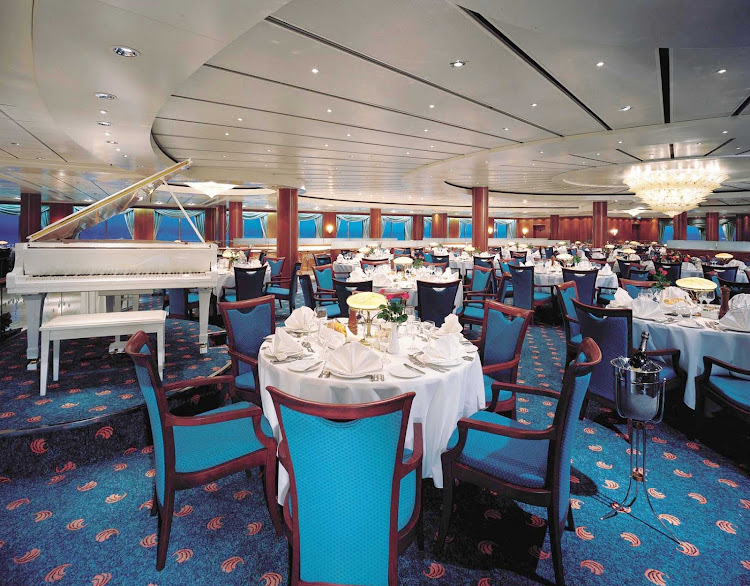 The posh ambience, impressive views and wonderful meals of Norwegian Sky's Crossings dining room will make any guest feel special.