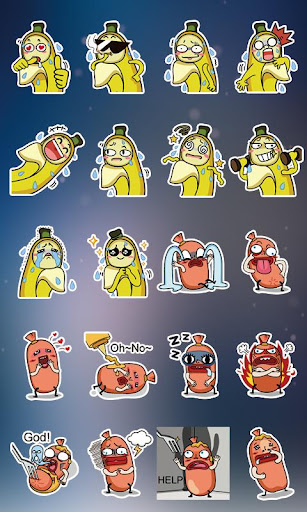 GO SMS Pro Bobo Banana Sticker