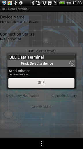 Bluetooth BLE Data Terminal