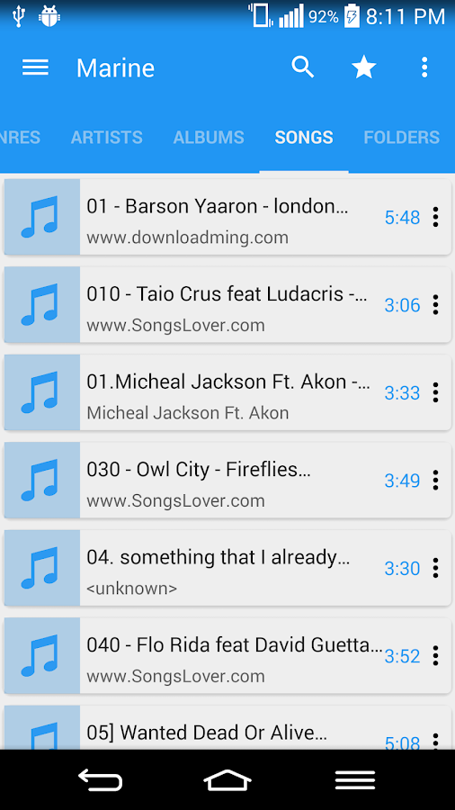 Marine Music Player - screenshot