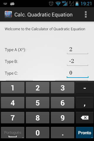 Calc. Quadratic Equation