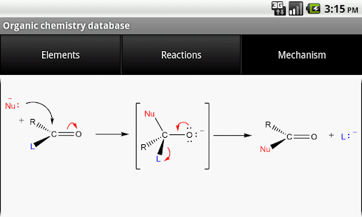 "Organic chemistry database App for Android" icon