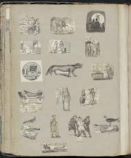 Albumblad met diverse voorstellingen