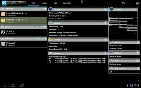 VirtualBox Manager screenshot 4