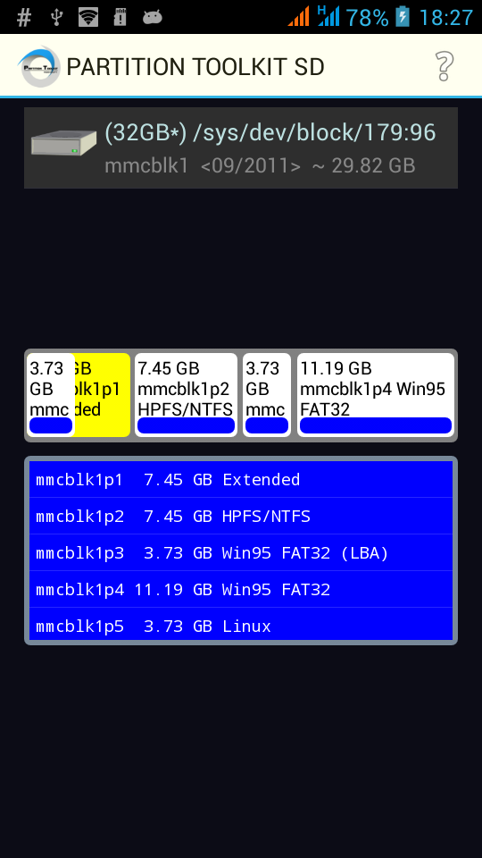ROEHSOFT PARTITION TOOL SD-USB Screen 1