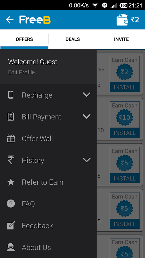 FreeB - Offers Deals Recharge - screenshot