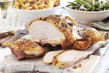 Herby lemon chicken with Tuscan beans