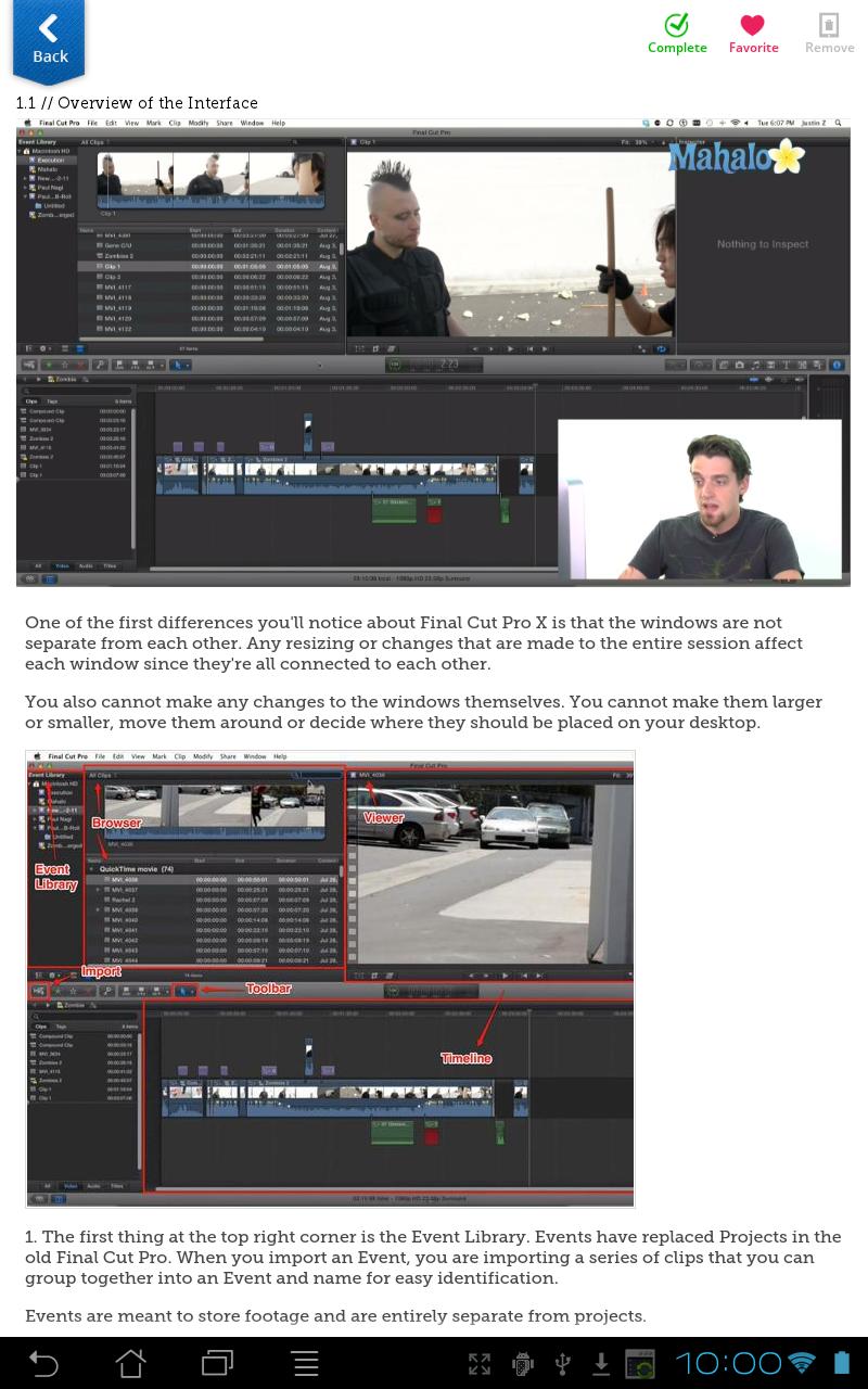 Android application Learn Final Cut Pro X FREE screenshort