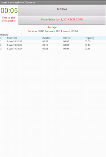 Labor Contractions Calculator