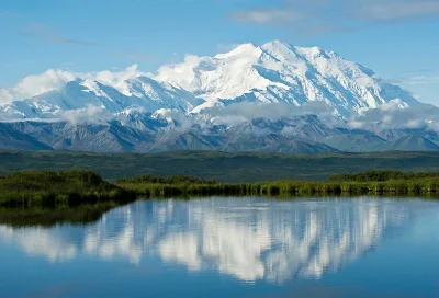 Wonder Lake in Denali National Park lives up to its name. 