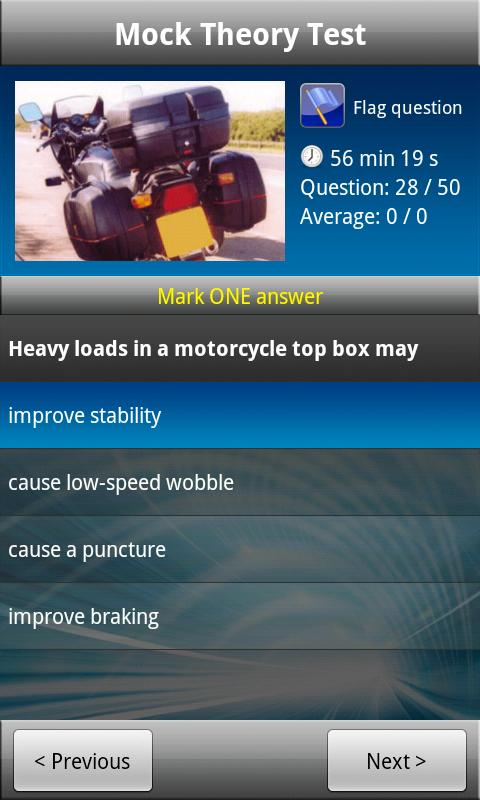 Motorcycle Theory Test UK 2016 Screen 2