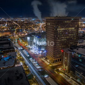 Québec city by night by Éric Senterre - City,  Street & Park Night