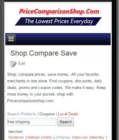 Price Comparison Shopping